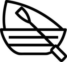 Minimalist Wooden Row Boat with Smooth, Clean Surface vector