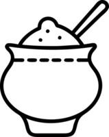 Simple and Elegant Sugar Bowl with Curved Shape vector