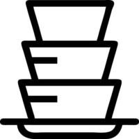 Elegant Stack of Ceramic Cups with Smooth Texture vector