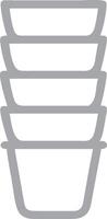 Neatly Stacked Cups with a Balanced Design vector