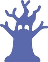 Gloomy Spooky Tree with Sparse Leaves vector