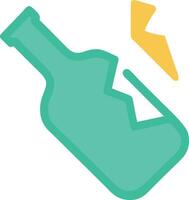 Broken Glass Bottle with Sharp Edges vector