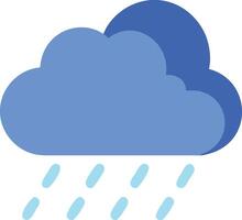 Dynamic Rain Cloud with Flowing Lines vector