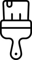 Classic Paint Brush with Wooden Handle vector