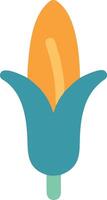 Simple Corn Stalk Design in Chalk vector