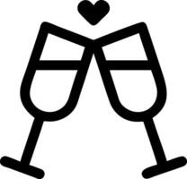 Classic Champagne Flutes in a Toasting Pose vector