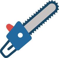 Realistic Chainsaw with Forest Background vector