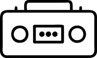Hand-Drawn Walkman Cassette Design vector