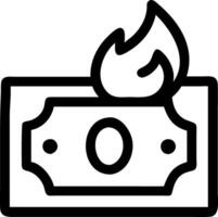 Fiery Explosion of Burning Money vector