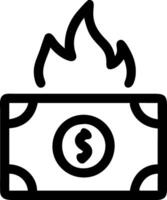 Smoldering Dollar Bills Artwork vector