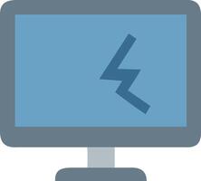 Shattered Monitor with Error Display vector