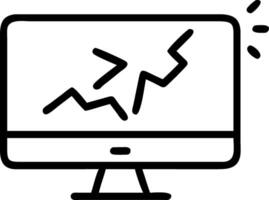 Damaged Desktop Computer Design vector