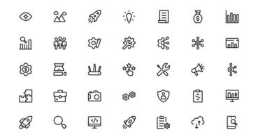 Ultimate Tech and Development Symbols Set. Minimal,Based Icons for Professionals vector