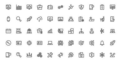 Ultimate Tech and Development Symbols Set. Minimal, Icon set vector