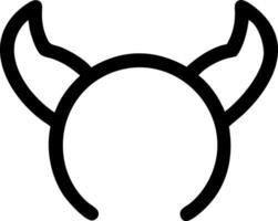 Gothic Devil Horns with Decorative Elements vector