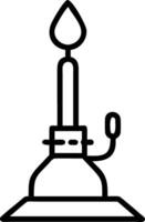 Abstract Bunsen Burner with Unique Elements vector