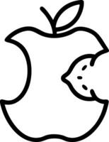 Geometric Bitten Apple Design for Modern Use vector