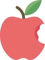 Minimalist Bitten Apple Icon Design vector