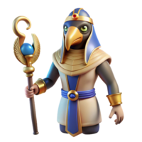 sumptuous quintessential Thoth, Egyptian god of writing and knowledge, ibis-headed. NO BACKGROUND with Transparent Background. png