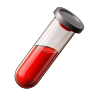 gorgeous sought-after Glass test tube fillewith a reliquiancappewith a rubber stopper, studio lighting, front view, glossy finish, isolateon transparent background,high-resolution product photography png