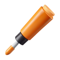 dramatic wonderful A tube of bright orange concealer, matte finish, applicator wanvisible, studio lighting, with transparent background,high-resolution product photography genuine png