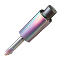 calm serene A tube of shimmering lip gloss, holographic finish, applicator wanvisible, studio lighting, with transparent background,high-resolution product photography masterfully captured png