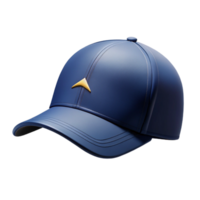striking baroque A baseball cap, navy blue, embroiderelogo, curvebrim, front view, studio lighting, isolateon transparent background,high-resolution product photography gallery standard png