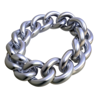 beautiful dynamic futuristic A silver bracelet, chunky chain links, polishefinish, studio lighting, isolateon transparent background,high-resolution product photography high resolution png
