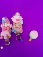 clips on a purple background photo