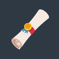 scrolled paper in flat design. vector