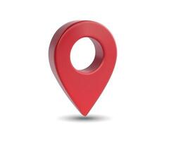 Glossy Red 3D Location Pin vector