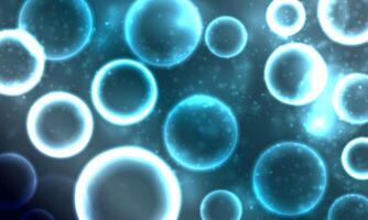 Abstract bokeh circles light blue background. vector