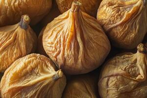 Dried figs arranged in a natural display ready for consumption photo