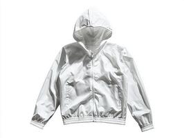 Lightweight white jacket suitable for various weather conditions photo