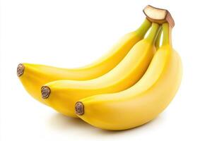 Fresh bananas arranged on a plain background for display photo