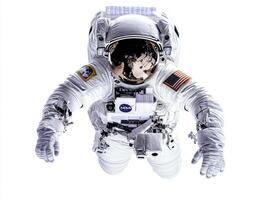 Astronaut in space suit preparing for an outer space mission photo