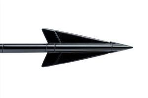 Sharp black arrowhead showcasing intricate design details photo