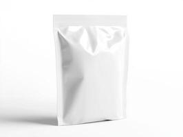Empty white packaging bag for product display or storage needs photo