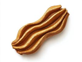 Decorative item resembling flowing texture in golden hue displayed photo