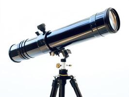 Powerful telescope on tripod for stargazing and astronomy photo