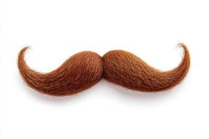 Stylish red mustache displayed on a white background photo