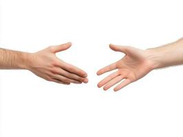 Hands reaching out to connect in a gesture of unity and cooperation photo