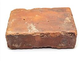 Old clay building material found in construction site photo