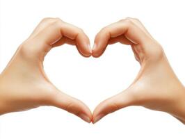 creando un corazón forma con manos en un brillante ajuste foto