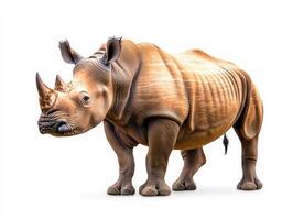 Rhinoceros standing in a bright studio environment photo