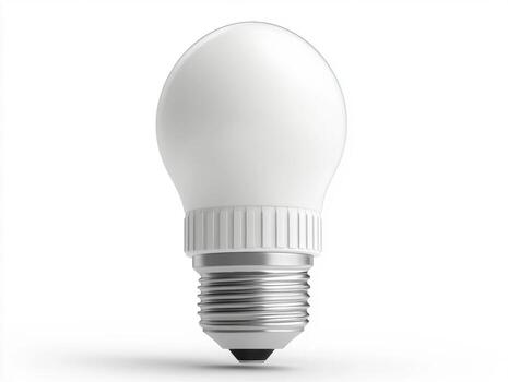 LED light bulb in a simple, clean design for energy efficiency photo