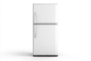 Stylish modern refrigerator in a bright kitchen space photo