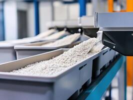 Efficient raw material transfer on production line photo