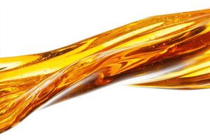 Liquid amber flows with shimmering light in a dynamic display photo