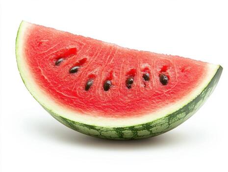 Fresco sandía rebanada en un blanco antecedentes para verano disfrute foto